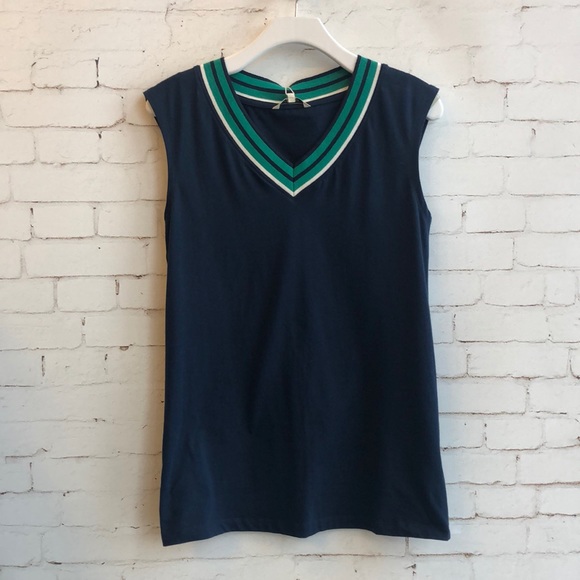 Noppies Navy V-Neck Tank Top - Picture 1 of 4